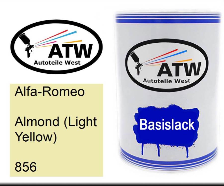 Alfa-Romeo, Almond (Light Yellow), 856: 500ml Lackdose, von ATW Autoteile West.